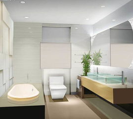 干净优雅简约风格卫生间设计装饰
